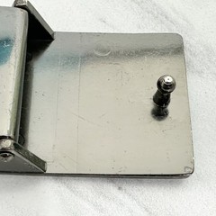 Textured Gunmetal Tone Reversible Clamp On Belt Buckle