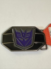 Transformers Reversible 4” Belt Buckle Decepticon Autobot Logo Official Diecast