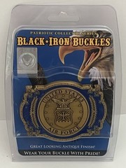 Patriotic Collector Series Black Iron Buckles Belt Buckle US AIR FORCE NIP
