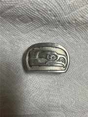 Vintage Seattle Seahawks Solid Bronze Belt Buckle