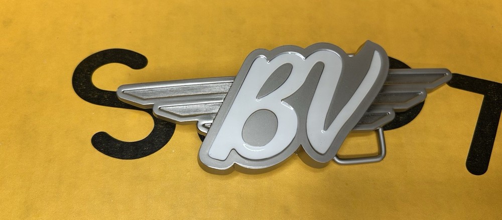Vintage Bob Vokey White BV Wings Belt Buckle w/ Pouch