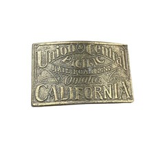 Union Central Pacific Railroad Line Omaha California Belt Buckle