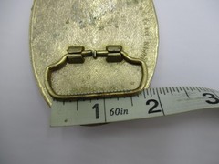 Vintage State Of Texas Belt Buckle Mens Gold 1.5&Prime; Metal Oval Star Western Cowboy