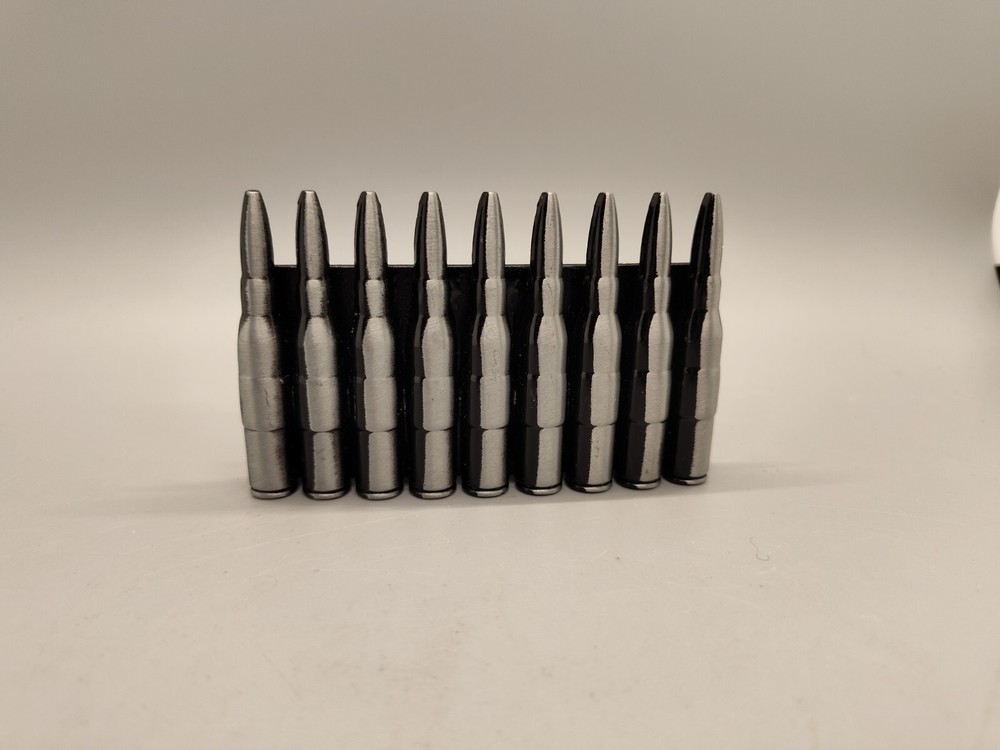 Bullet Ammo Belt Buckle 9 Bullets 2 1/2&Prime; X 4&Prime; Black 1 3/4&Prime; Belt Width
