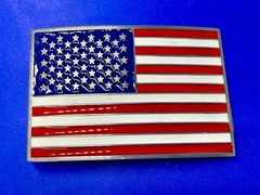 Patriots United States American Flag Star Strips Enameled Patriotic Belt Buckle