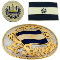 El Salvador Belt Buckle Central American Nation Land Gift Costume Metal Fashion