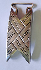 STERLING SILVER 980 TAXCO MEXICO HANDCRAFTED ARTISAN BELT BUCKLE VINTAGE – 20 GR