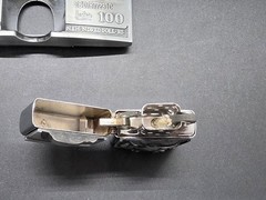 $100 Bill Benjamin Franklin Belt Buckle Combo With Hidden Flip Top Lighter New