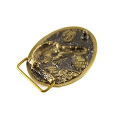 Raven skull brass belt buckle, mythology bird, Gothic Floral Crow skull Design