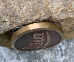 Vntg Leica Camera Belt Buckle Solid Brass 3×2 1/8” Leica Camera