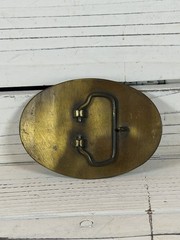 VTG Tony Lama Texas State Series Belt Buckle Solid Brass Lone Star State SEAL