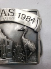 1984 Texas Commemorative Belt Buckle Limited Edition #1326/5000 Pewter Tone