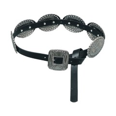 Ethnic Teens Carved Floral Belt Adjustable Buckle Waist Straps for Dress Shirt