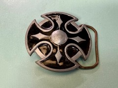Celtic Iron Cross Enameled Religious Gothic Punk Motorcycle Biker Belt Buckle