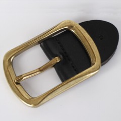 Men&rsquo;s Brass Leather Belt Buckle Head Vintage Brooch Replacement for 38mm Wide