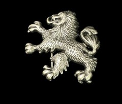 Dragon Figure Belt Buckle Silver Tone Lion Heraldic Retro Vintage