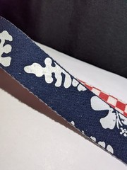 VANS OFF THE WALL BELT & BUCKLE RED CHECK BLUE FLORAL DESIGN