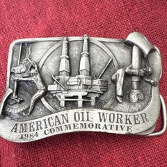 Arroyo Grande Buckle Co. Vintage 1984 American Oil Worker Belt Buckle LE 812