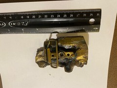 VINTAGE HEAVY METAL BRASS? BELT BUCKLE OF 3D TRUCK MACK TRUCK? UNMARKED