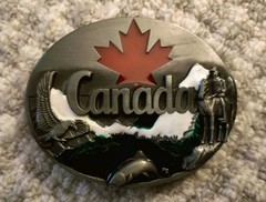 Canada Canadian Maple Leaf Wildlife Belt Buckle Boucle de Ceinture