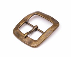 Vintage Brass Center Bar Belt Buckle for DIY Leathercraft Belt Fit 40mm Strap