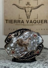 Mexican Rooster Chicken Charro Cowboy Belt Buckle Hebilla Vaquera Made In Mexico