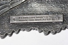 Rare Vintage 1977 Capt Hawks Sky Patrol A L Belt Buckle