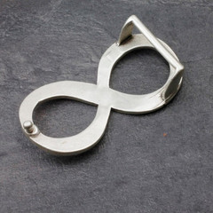 Infinity Belt Buckle Antique Silver Romantic Boho Artful Style Designer