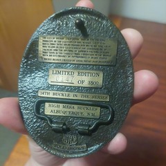 Memorial Day, Bishop, CA 1970-1990 Mule Day Bronze Belt Buckle 147 Of 3500