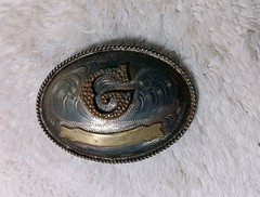 Men’s Western Belt Buckle Alpaca Mexico « G »