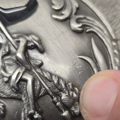 Siskiyou 2001 End of the Trail Pewter Belt Buckle Native American Buffalo Skull