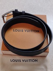 Authentic Louis Vuitton Belt Black Silver Epi 424317, Retail Over $850.