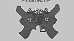 Skull Belt Buckles Gun Black Metal Emblem Vintage Style Men Women Goth Tattoo