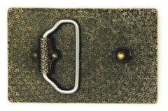 Brass Tone American Flag Enameled Belt Buckle New