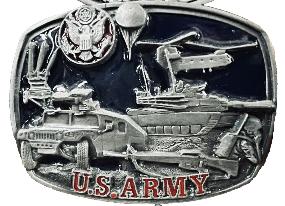 US Army buckle. Made In USA(3”-”2 1/2” )Fit for 1-1/2” Wider belt, Solid Pewter