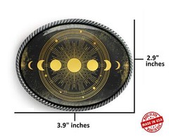 Alchemy Belt Buckle – Sacred Geometry Mystic Handmade Buckle – 640