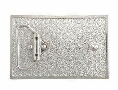 USA U.S. American Flag Patriotic Black/Silver Metal Belt Buckle