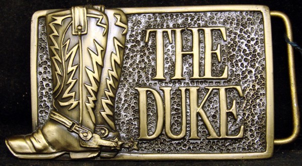 WB01188 *NOS* 2010 BRADFORD EXCHANGE **JOHN WAYNE – THE DUKE (BOOTS)** BUCKLE