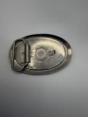 Western Oval Horse Engraved Metal Belt Buckle Silver Gold Copper colors