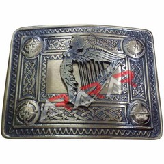 Men’s Irish Celtic Harp Kilt Belt Buckle Antique / Celtic Kilt Belt Buckle Harp