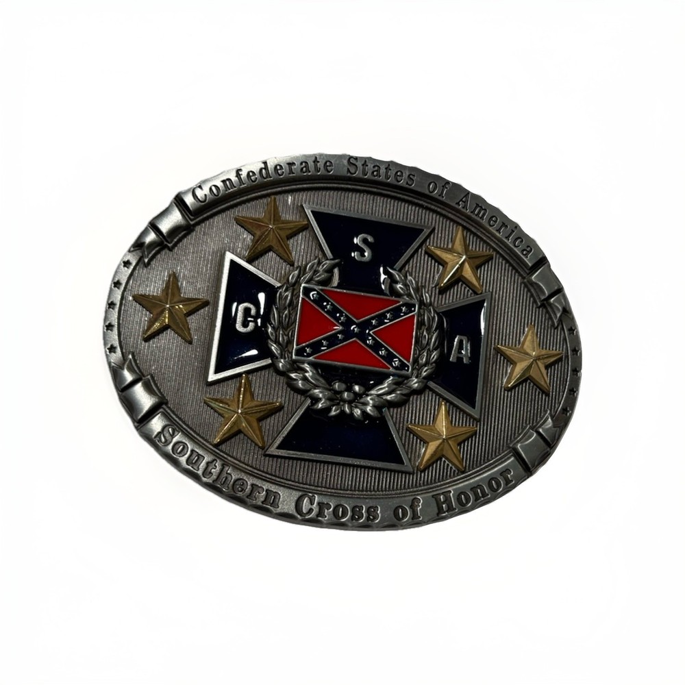 Sothern Cross Of Honor Metal Belt Buckle SCA Blue Cross