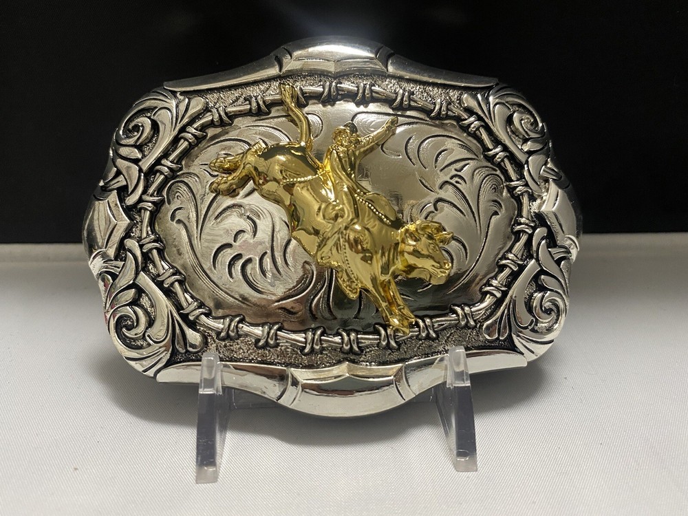Men’s Western Bull Rider Rodeo Style buckle Hebilla Vaquera Con Jinete