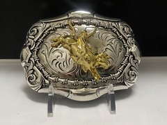 Men’s Western Bull Rider Rodeo Style buckle Hebilla Vaquera Con Jinete