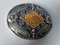 Real Rattlesnake Insert Belt Buckle SSI Made in USA