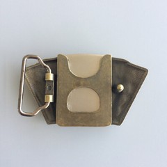 Vintage Bronze Plated Casino Game Lighter Belt Buckle also Stock in US