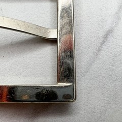 Square Silver Tone Simple Basic Belt Buckle