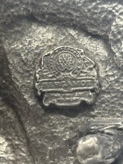 Bergamot 1994 American V-249 Skull Flag Belt Buckle « Till Death Do Us Part  » USA