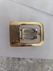 Pierre Balmain Gold Metal Men&rsquo;s Automatic Latch Geometric Belt Buckle