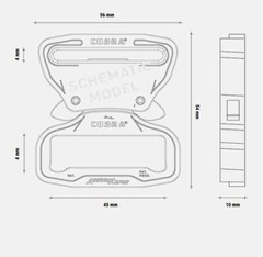 AustriAlpin 45mm Male + Female Fixed Black Cobra Buckle – FY45KFF