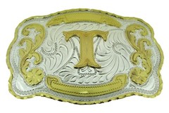 New Men Women Initial Letter A B C D G J K L M R S T W Belt Buckle Rodeo Western